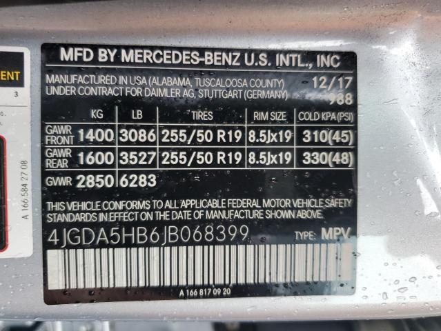 4JGDA5HB6JB068399 - 2018 MERCEDES-BENZ GLE 350 4MATIC BLUE photo 13