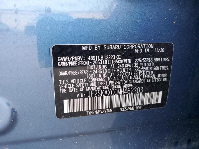 JF2SKAXC0MH462303 - 2021 SUBARU FORESTER TOURING 蓝色 照片 13