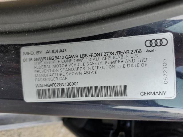 WAUHGAFC2GN138901 - 2016 AUDI A6 PRESTIGE BLUE photo 13