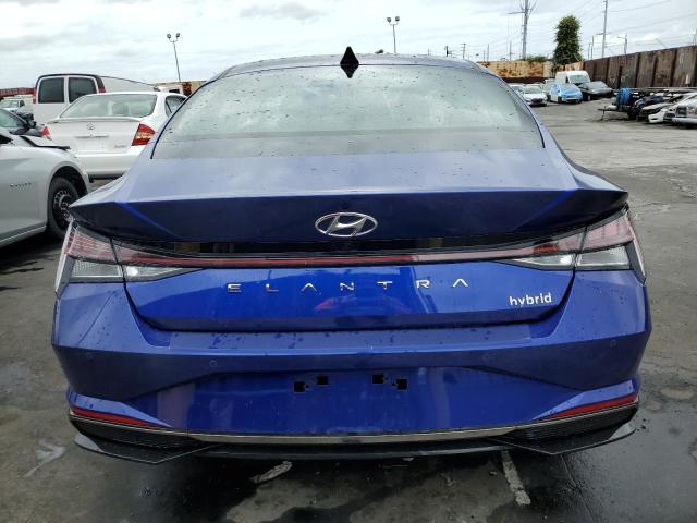 KMHLN4AJXNU027408 - 2022 HYUNDAI ELANTRA LIMITED BLUE photo 6