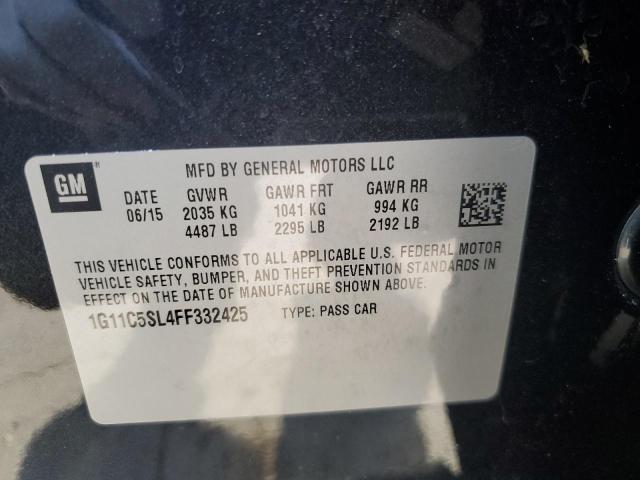 1G11C5SL4FF332425 - 2015 CHEVROLET MALIBU 1LT BLACK photo 13