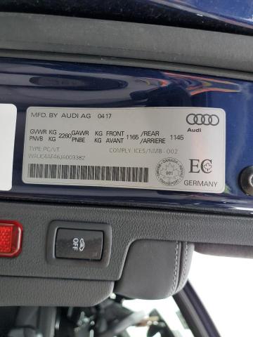 WAUC4AF46JA003382 - 2018 AUDI S4 PRESTIGE BLUE photo 12