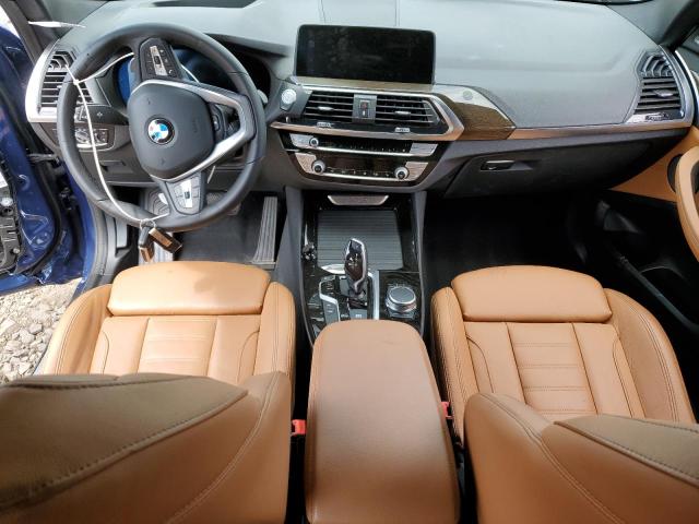 5UXTY5C0XM9F86286 - 2021 BMW X3 XDRIVE30I BLUE photo 8