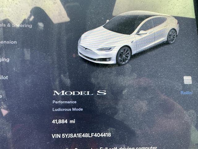 5YJSA1E48LF404418 - 2020 TESLA MODEL S Սպիտակ լուսանկար 9