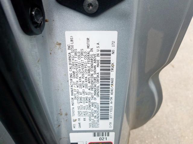 5TETU62N28Z518037 - 2008 TOYOTA TACOMA PRERUNNER ACCESS CAB  photo 10