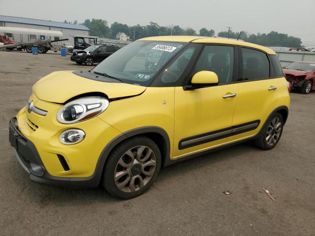 ZFBCFADH2EZ029605 - 2014 FIAT 500L TREKKING YELLOW photo 1