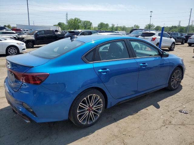 3KPF44AC0NE464418 - 2022 KIA FORTE GT BLUE photo 3