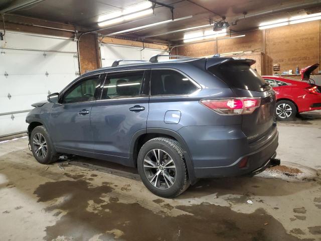 5TDJKRFH0GS338540 - 2016 TOYOTA HIGHLANDER XLE BLUE photo 2