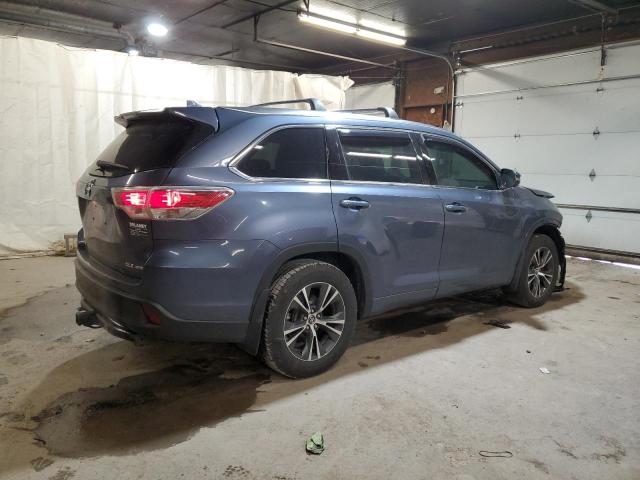 5TDJKRFH0GS338540 - 2016 TOYOTA HIGHLANDER XLE BLUE photo 3