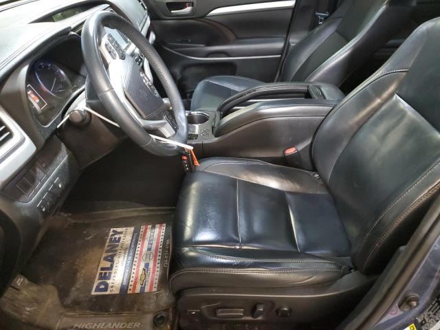 5TDJKRFH0GS338540 - 2016 TOYOTA HIGHLANDER XLE BLUE photo 7