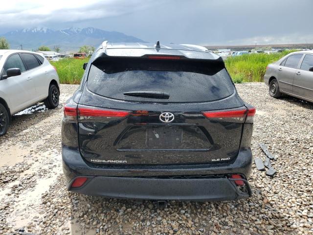 5TDGZRBH6LS504386 - 2020 TOYOTA HIGHLANDER XLE BLACK photo 6