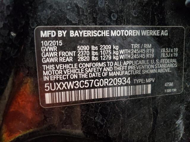 5UXXW3C57G0R20934 - 2016 BMW X4 XDRIVE28I BLACK photo 13