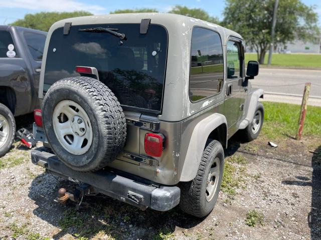 1J4F449S76P760737 - 2006 JEEP WRANGLER / SPORT GREEN photo 4