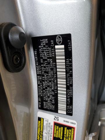 4T1G11AK7RU189779 - 2024 TOYOTA CAMRY SE NIGHT SHADE SILVER photo 12