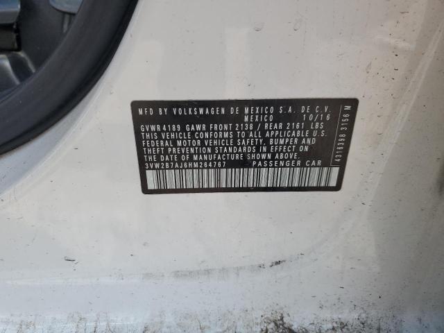 3VW2B7AJ6HM264767 - 2017 VOLKSWAGEN JETTA S WHITE photo 13
