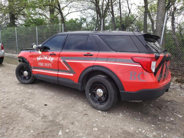 1FM5K8AB0NGB46018 - 2022 FORD EXPLORER POLICE INTERCEPTOR Czerwony zdjęcie 2