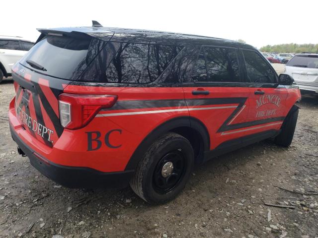1FM5K8AB0NGB46018 - 2022 FORD EXPLORER POLICE INTERCEPTOR Czerwony zdjęcie 3