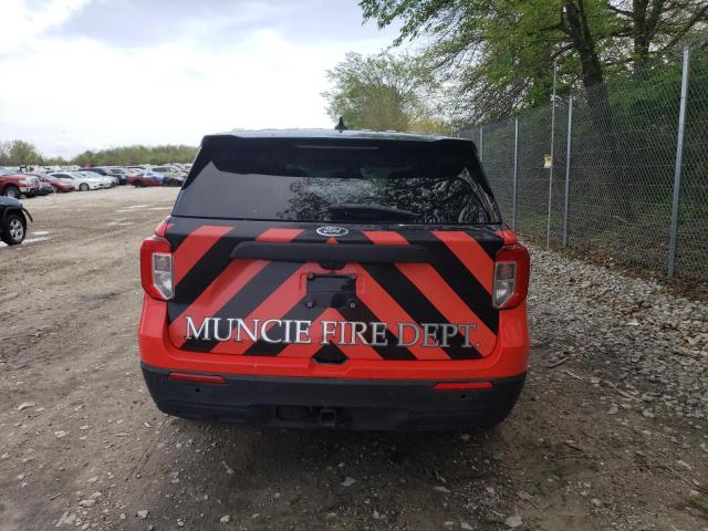 1FM5K8AB0NGB46018 - 2022 FORD EXPLORER POLICE INTERCEPTOR Czerwony zdjęcie 6