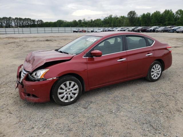 3N1AB7AP8FL660904 - 2015 NISSAN SENTRA S RED photo 1