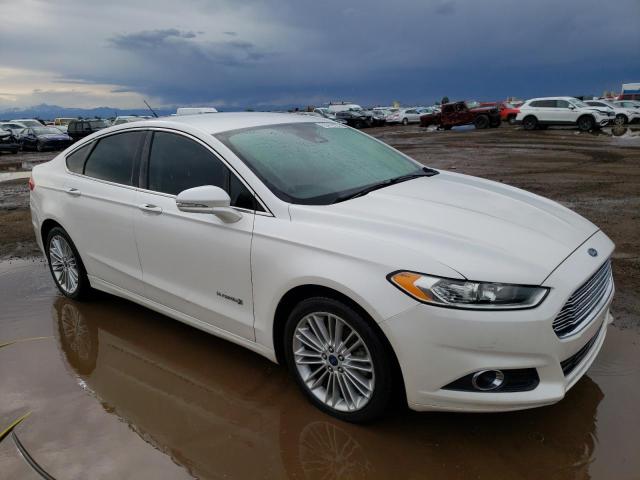 3FA6P0LU3ER121817 - 2014 FORD FUSION SE HYBRID WHITE photo 4