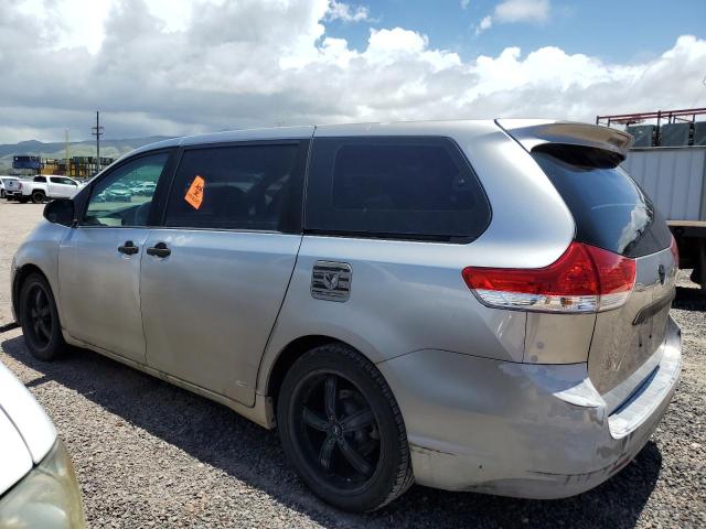 5TDZK3DCXBS036897 - 2011 TOYOTA SIENNA SILVER photo 2