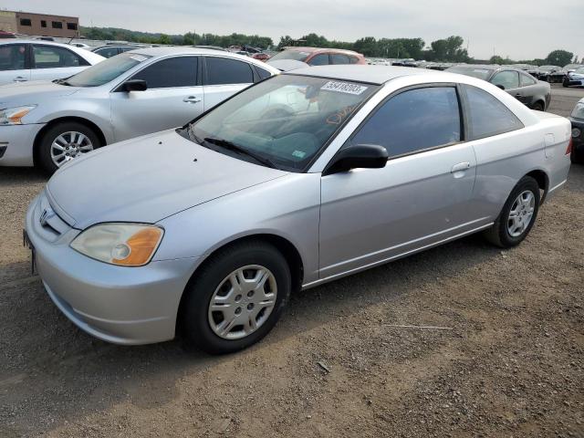 1HGEM22532L089533 - 2002 HONDA CIVIC LX SILVER photo 1