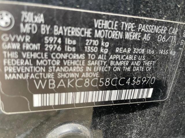WBAKC8C58CC435970 - 2012 BMW 750 LXI BLACK photo 10