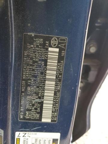 2T1KR32E57C672242 - 2007 TOYOTA COROLLA MA XR BLUE photo 12