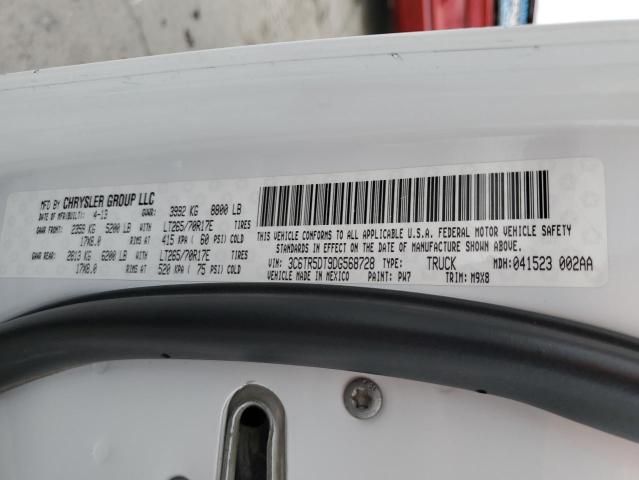 3C6TR5DT9DG568728 - 2013 RAM 2500 SLT თეთრი ფოტო 12