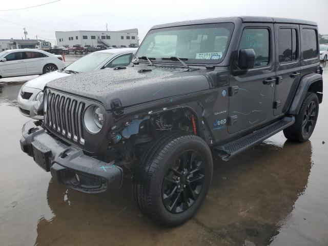 1C4JJXP67MW738675 - 2021 JEEP WRANGLER U SAHARA 4XE CHARCOAL photo 1