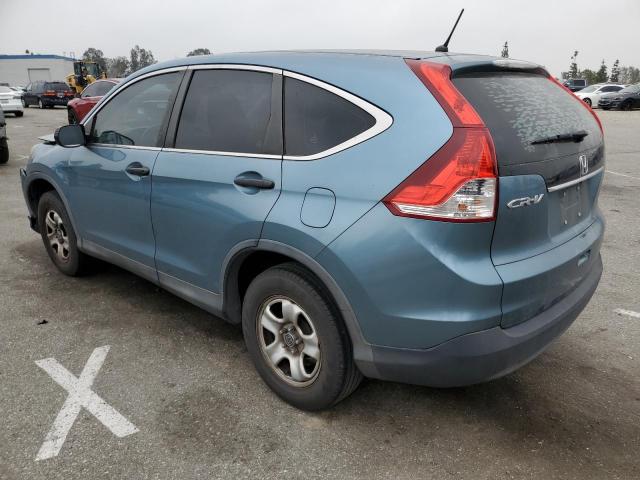 5J6RM3H34DL029382 - 2013 HONDA CR-V LX TEAL photo 2