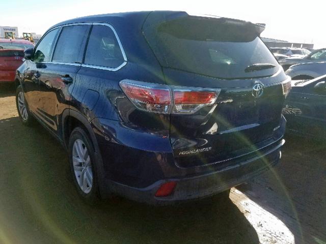 5TDBKRFH1FS072092 - 2015 TOYOTA HIGHLANDER LE  photo 3