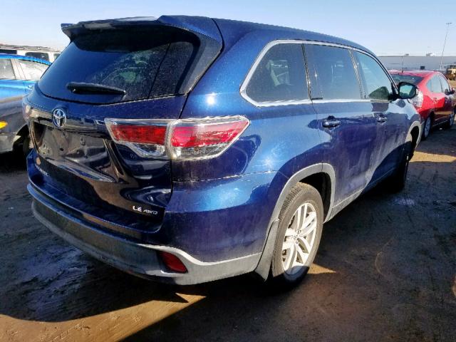 5TDBKRFH1FS072092 - 2015 TOYOTA HIGHLANDER LE  photo 4