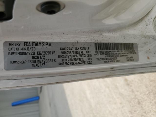 ZFBHRFAB0L6S45526 - 2020 RAM PROMASTER WHITE photo 13