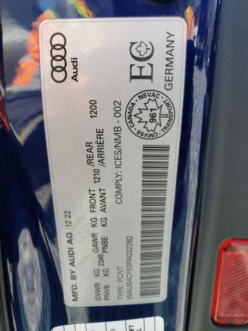 WAUB4CF53PA032282 - 2023 AUDI S5 PRESTIGE BLUE photo 12