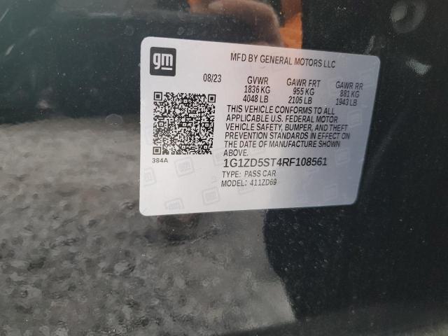 1G1ZD5ST4RF108561 - 2024 CHEVROLET MALIBU LT BLACK photo 12