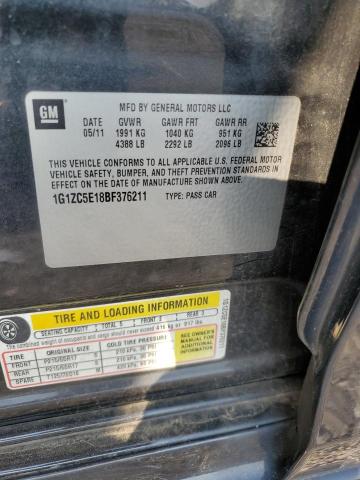 1G1ZC5E18BF376211 - 2011 CHEVROLET MALIBU 1LT BLACK photo 13