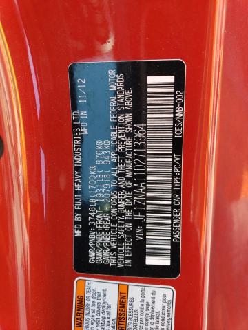 JF1ZNAA11D2713964 - 2013 TOYOTA SCION FR-S 红色 照片 12