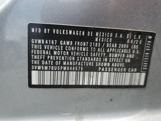3VW5M7BU5PM046575 - 2023 VOLKSWAGEN JETTA S SILVER photo 12