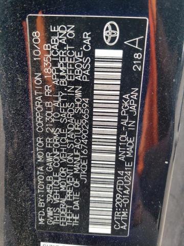 JTKDE167490296594 - 2009 TOYOTA SCION TC 黑色 照片 13