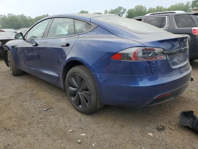 5YJSA1E5XMF430089 - 2021 TESLA MODEL S BLUE photo 2