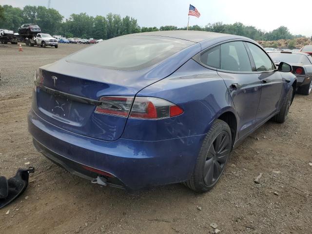 5YJSA1E5XMF430089 - 2021 TESLA MODEL S BLUE photo 3