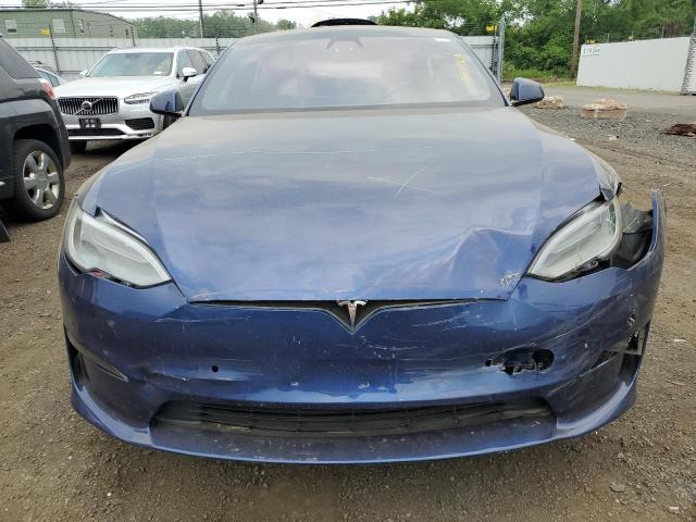 5YJSA1E5XMF430089 - 2021 TESLA MODEL S BLUE photo 5