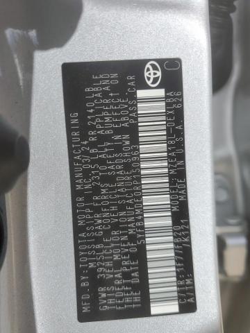 5YFB4MDE0RP150963 - 2024 TOYOTA COROLLA LE Արծաթագույն լուսանկար 12