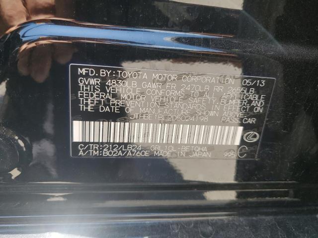 JTHBE1BL2D5024198 - 2013 LEXUS GS 350 BLACK photo 12