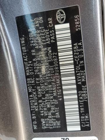 4T1G11AK7RU890872 - 2024 TOYOTA CAMRY SE NIGHT SHADE GRAY photo 12