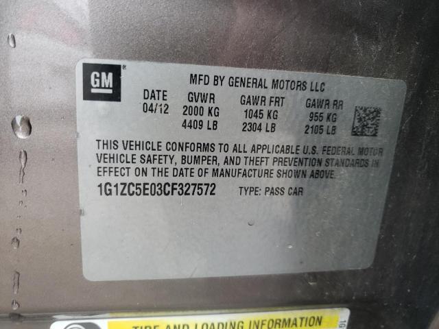 1G1ZC5E03CF327572 - 2012 CHEVROLET MALIBU 1LT 棕色 照片 13