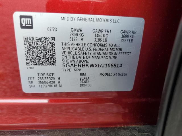 5GAERBKWXRJ106814 - 2024 BUICK ENCLAVE ESSENCE წითელი ფოტო 13