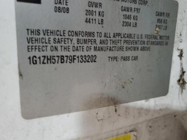 1G1ZH57B79F133202 - 2009 CHEVROLET MALIBU 1LT 白色 照片 13