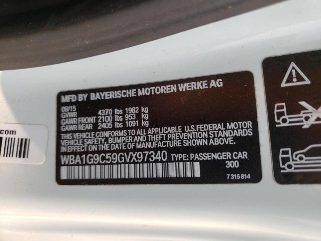 WBA1G9C59GVX97340 - 2016 BMW 228 XI SULEV WHITE photo 12